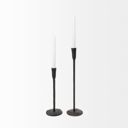 Levit Black Table Candle Holders | 2 Sizes