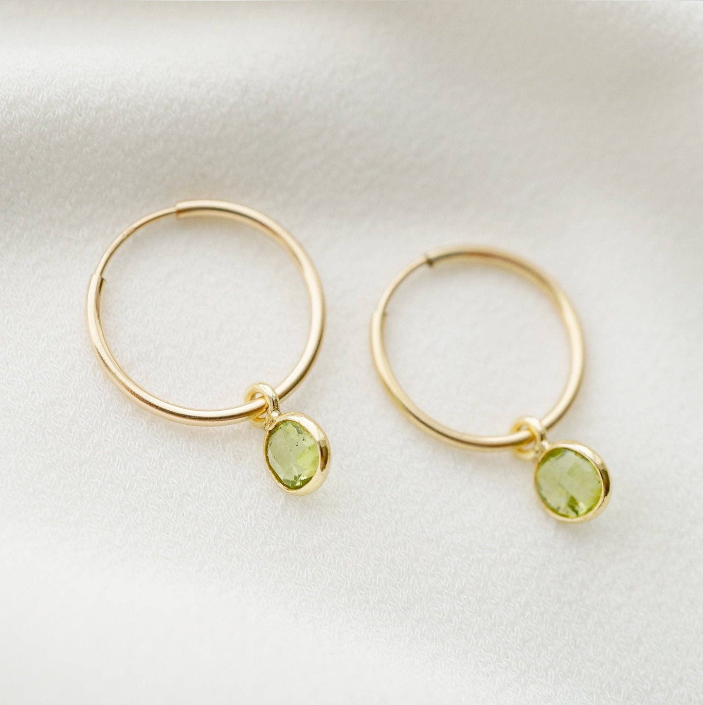 Quartz 14K Gold Fill Hoop Earrings (Valais)