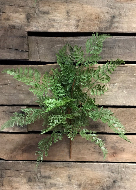 17" FRESH TOUCH LACE FERN BUSH - GREEN