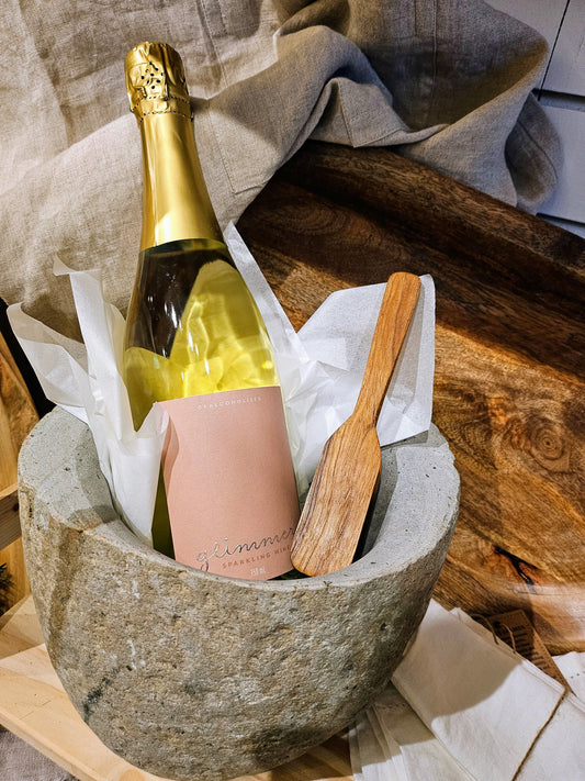 Glimmer Sparkling Wine + Stone Wine Bucket GIFT | Non Alcoholic