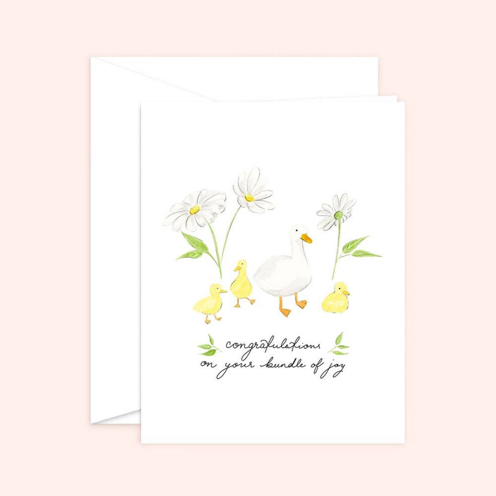 Congratulations on your Bundle of joy Baby Card | Ducklings