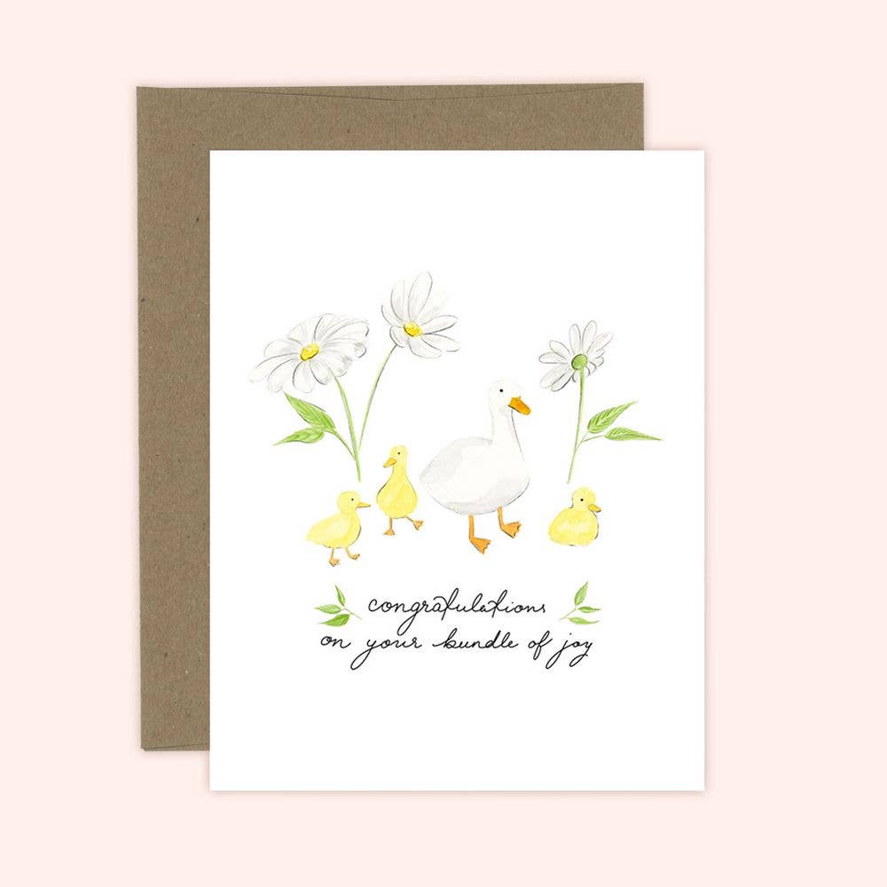 Congratulations on your Bundle of joy Baby Card | Ducklings