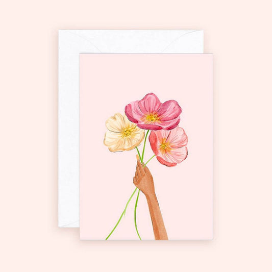 Mini Card - Handheld Florals Enclosure Card