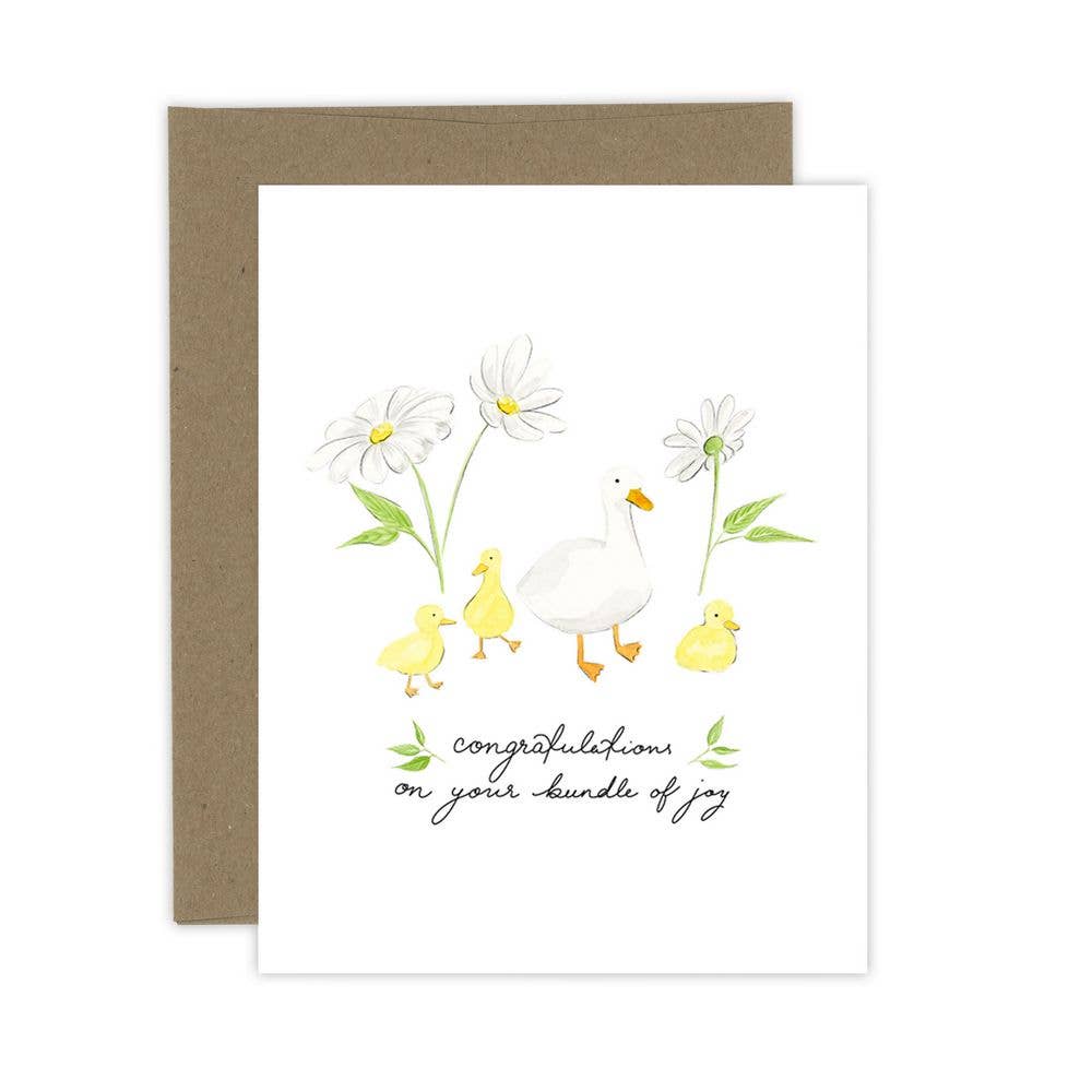 Congratulations on your Bundle of joy Baby Card | Ducklings