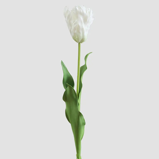 Real Touch White Parrot Tulip 27”