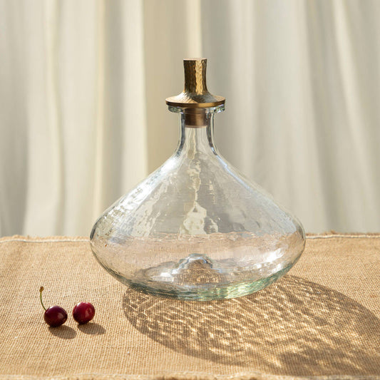 Pebbled Decanter Wide