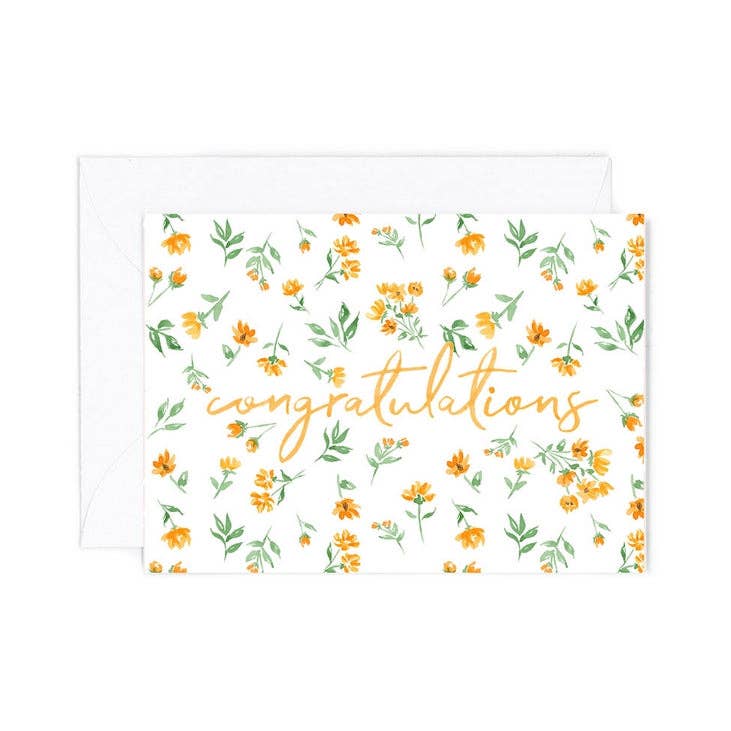 Mini Card - Floral Congratulations Enclosure Card