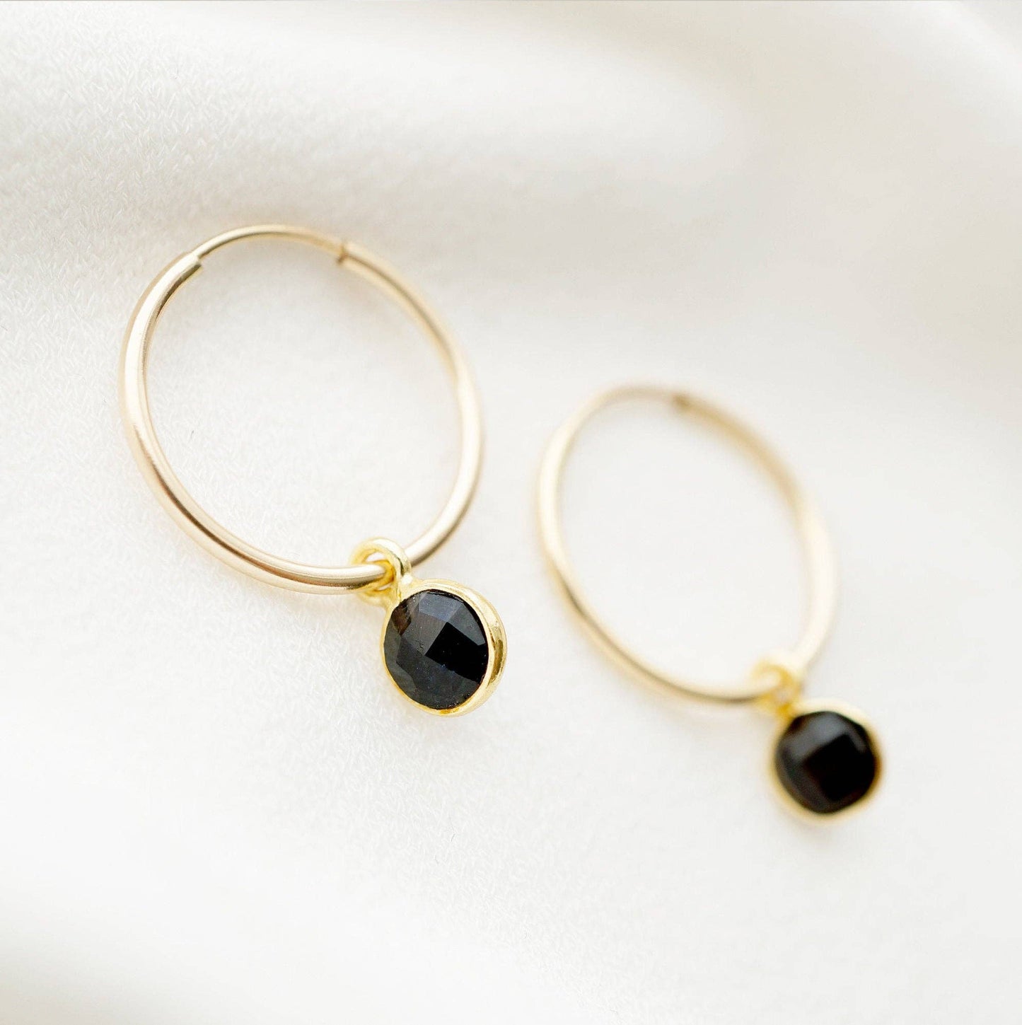 Quartz 14K Gold Fill Hoop Earrings (Valais)