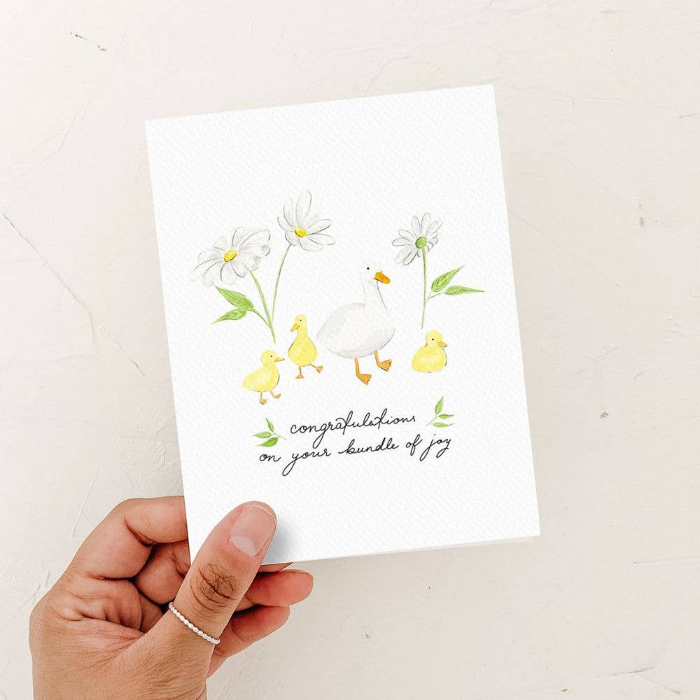 Congratulations on your Bundle of joy Baby Card | Ducklings